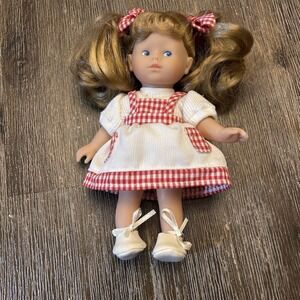 Corolle Mini Corolline doll Blond Hair Blue Eyes Red White Dress Shoes Bloomers